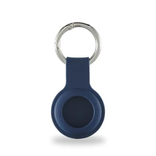 Hama Schlüsselanhänger für Apple AirTag - kratzfeste Silikon-Hülle mit Karabiner, perfekt für Schlüsselbund und persönliche Gravuren