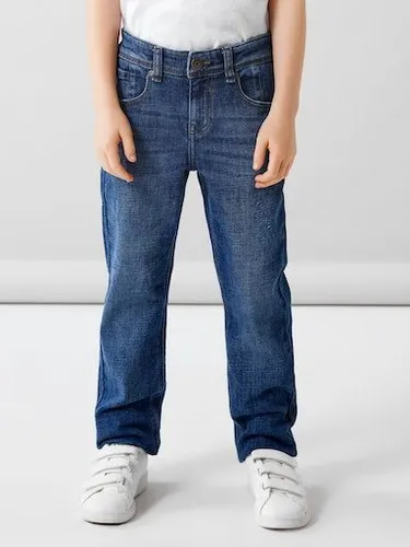 NAME IT NKMRYAN Straight Jeans für Jungen - Lässige, gerade geschnittene Jeans in dunkelblau aus 98% Baumwolle und 2% Elasthan, ideal für Komfort und Bewegungsfreiheit. Perfekt für den Alltag!