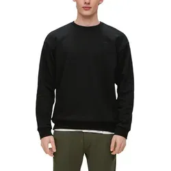 QS Sweatshirt mit Logo-Stickerei schwarz XL - Sweatshirt für Damen, Regular Fit aus weichem Baumwollmix mit Rundhalsausschnitt und stylischen Rippbündchen für optimalen Tragekomfort.