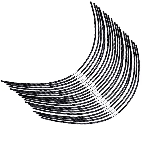 Eyoloty 24 Stück F016800431 Trimmerfaden für Bosch Home and Garden AFS 23-37 Elektro Freischneider Motorsense,Ersatz-Trimmerschnur Faden Länge: 37 cm, FadenØ: 3,5 mm