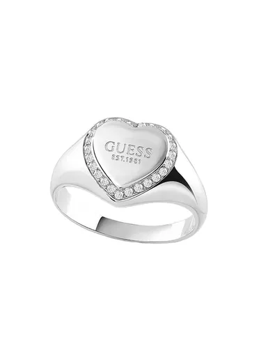 Ring GUESS Fine Heart Ring Silber 54 Wahl = P Silber JUBR01430JWRH.54