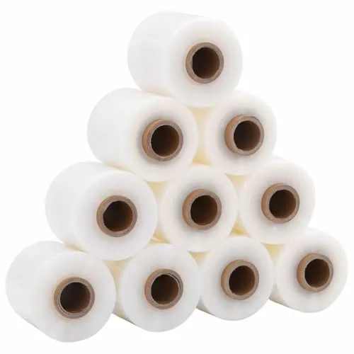 vidaXL Stretchfolien 10 Stk. Transparent 23 μm 10 cm x 300 m - Sonstige Verpackungen: Strapazierfähige Stretchfolien für optimalen Schutz deiner Artikel während Lagerung und Transport. Hohe Dehnbarkeit und ein praktischer Griff für verbesserte Verpackungseffizienz.