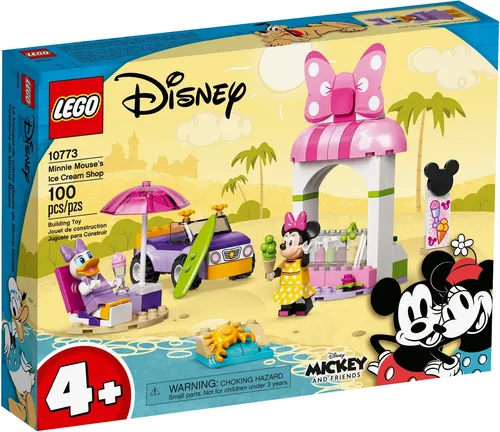 LEGO 10773 Mickey and Friends Minnies Eisdiele - Bauspielzeugset für Kinder ab 4 Jahren, fördert Kreativität und Rollenspiele mit Minnie Mouse und Daisy Duck