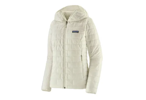 Patagonia W's Nano Puff Hoody - Wetterfeste Isolationsjacke - Funktionsjacken mit 60 g/m² PrimaLoft® Gold Eco Isolierung, leicht, klein verstaubar und hält auch in nassem Zustand warm – der perfekte Midlayer für Outdoor-Aktivitäten.