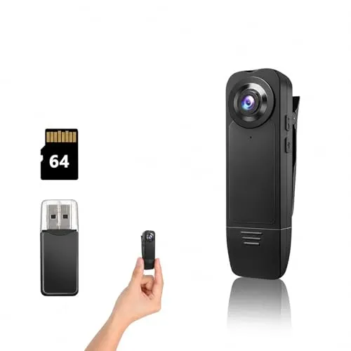 Kaysunlink 1080P Körperkamera mit 64GB-Speicherkarte