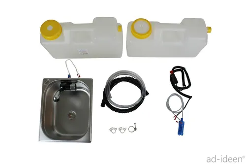 12V Miniküche Verkaufsstand Bausatz Spüle London Comet - Kompakter Bausatz für eine mobile Küche: Ideal für Wohnmobile. Mit Ablauf und praktischen Maßen (325x265x150 mm) für maximale Funktionalität und effiziente Nutzung.