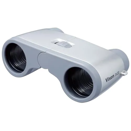 Vixen Opernglas Compact Opera 3x28 Silber - Hochwertiges Fernglas - Fernglas mit 3x Vergrößerung und 28 mm Objektivdurchmesser, ideal für Opern und Konzerte, bietet klare Sicht und elegantes Design.