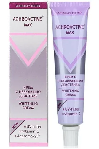 Achromin Aufhellungs Creme - Effektiver Hautaufheller gegen Pigmentflecken - Illuminierende Creme mit ACHROMAXYL™ für alle Hauttypen. Reduziert Alters- und Dunkelflecken, schützt mit UV-Filter und sorgt für einen strahlenden Teint.