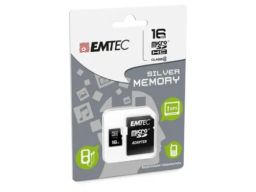 GB Micro SDHC Speicherkarte mit SD Adapter Emtec Class 4 16