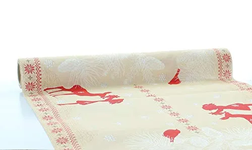 Sovie HOME Tischläufer Sarah aus Linclass® Airlaid, Weihnachtstischläufer stoffähnlich winterlich, ideal für Advent Weihnachten & Weihnachtsfeiern, 40 cm x 4,80 m, 1 Stück