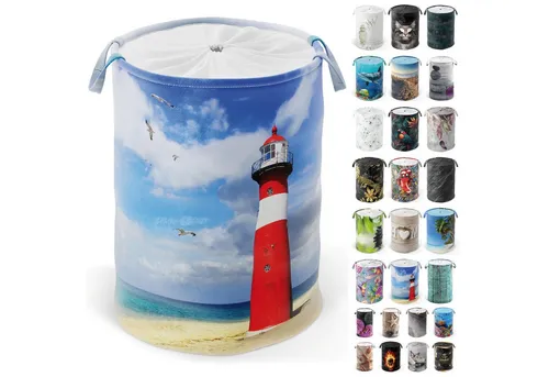 Sanilo Wäschekorb faltbar Leuchtturm, 60 Liter in rot von Sanilo