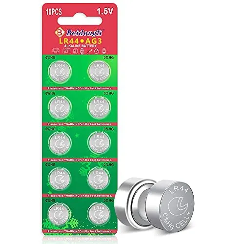 AG13 LR44 1.5V Knopfzelle Batterien Ohne Quecksilber 10 Stück(357/357A/L1154/A76/GPA76)【3 Jahre LagerGarantie】 (lr44-10)