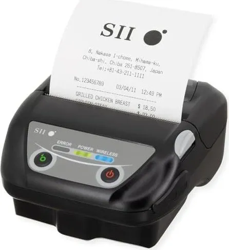 SEIKO MP-B30L mobiler Etiketten- und Belegdrucker - Mobiler Etiketten- und Belegdrucker mit Bluetooth und USB, ideal für den Einsatz unterwegs und perfekte Druckqualität für Etiketten und Belege.