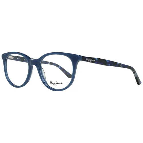 Pepe Jeans Brille PJ3288 C5 48 Damen Blau - Damen Brillenfassung in trendigem Blau, mit komfortablem Federscharnier und original Etui – perfekt für stilbewusste Frauen.