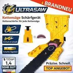 UltraSaw™ Kettensäge Schärfgerät – Original Kettenschärfer für alle Kettensägen