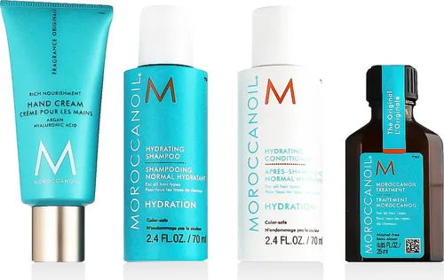 Moroccanoil Travel Kit Hydration Haarpflegeset - Beauty Geschenkset mit Arganöl, ideal für unterwegs, enthält Bestseller für intensive Hydration und Pflege.