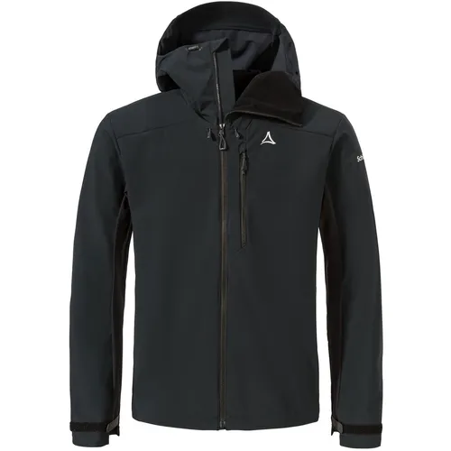 SCHÖFFEL Bike Hybrid Jk Style Salza MNS - Outdoorjacke Gr. 56, schwarz - Fahrradbekleidung für ganzjährige Nutzung, wasserabweisend, atmungsaktiv und mit helmtauglicher Kapuze für optimalen Komfort beim Radfahren.