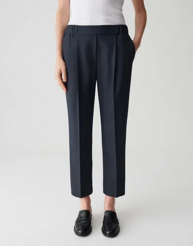 OPUS PANTS Stoffhose LUNAH CASUAL mit elastischem Komfortbund Mid Rise, Cropped Relaxed, elastischer Gummibund