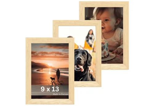 Victor (Zenith) Bilderrahmen Nolde, Bilderrahmen Set Beige 9x13 cm, Bilderrahmen Modern, Holzrahmen
