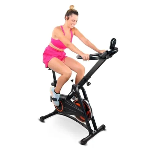 Mobiclinic® Makalu Spinning Bike 10kg Schwungrad - Fahrradergometer mit LCD-Display, einstellbarem Widerstand und sicherem Notbremssystem. Ideal für individuelles Training und maximale Sicherheit bis 120 kg.