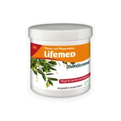 Lifemed GmbH Lifemed® Olivenölcreme, Tag- und Nachtcreme, Natürliche Pflege – reich an Olivenöl und wertvollen Nährstoffen, 250 ml Dose 99357