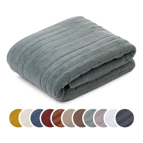 liebling Badetuch Luxus Bio Baumwolle, Serie Marseille, 770 gr. / m², 100 x 150 cm, Ökotex, 60 Grad, saugstark, schnelltrocknend, Farbe: grün