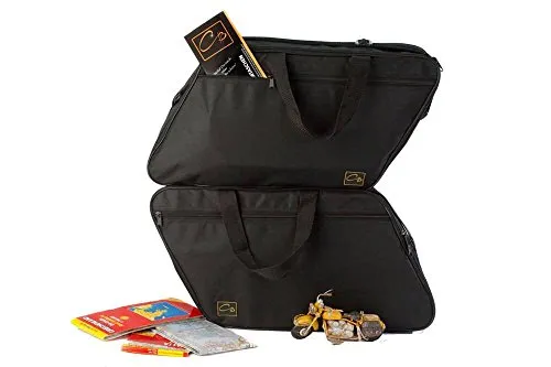 made4bikers Koffer Innentaschen passend für Harley-Davidson Road King sowie Road- Street- und E-Glide Modelle mit Kunststoff Koffer