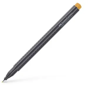 Faber-Castell Fineliner Grip Finepen 151682, Strichbreite 0,4 mm, gelbbraun
