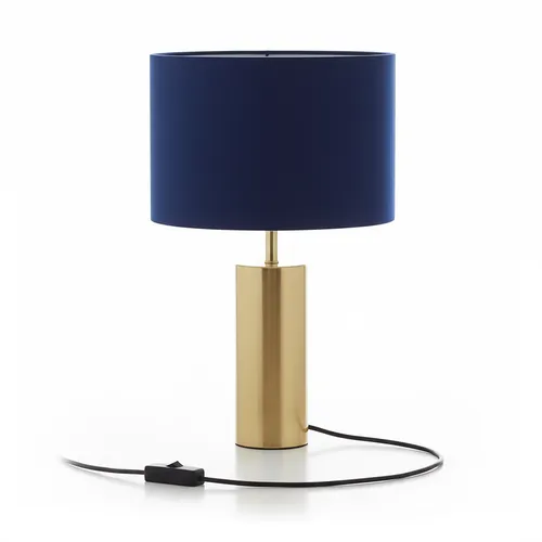 Relaxdays Samt Tischlampe Dunkelblau in blau von Relaxdays