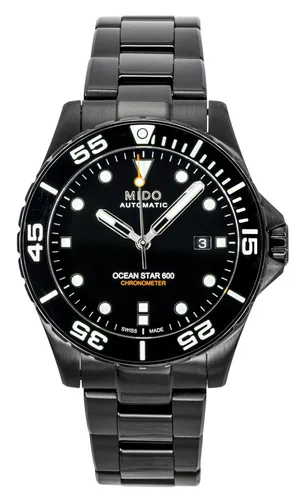 Mido Ocean Star 600 Chronometer Herrenuhr M026.608.33.051.00 - Hochwertige Herrenuhr mit COSC-zertifiziertem Chronometerwerk, Heliumventil und bis zu 80 Stunden Gangreserve. Ideal für Taucher und Uhrenliebhaber.