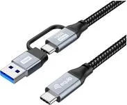 Equip USB-C 3.2 auf USB-A Gen2x2 Kabel 100W schwarz - Hochwertiges Datenkabel für schnelle Übertragungen und effizientes Laden. Ideal für den professionellen Einsatz in Büro und Zuhause. Robuste Verarbeitung garantiert Langlebigkeit.