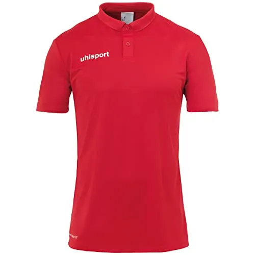 Uhlsport Essential Poly Poloshirt Herren - Rot - Poloshirts für Herren aus 100% recyceltem Polyester, atmungsaktiv und umweltfreundlich. Perfekt für Sport und Freizeit mit klassischem Design und hohem Tragekomfort.