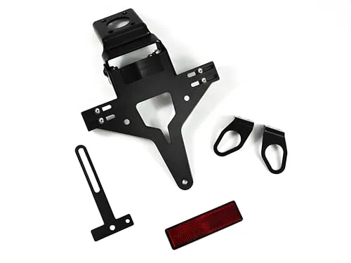 ZIEGER Kennzeichenhalter für Yamaha YZF-R6 BJ 2006-16 - Hochwertiger Kennzeichenhalter für Yamaha YZF-R6, schwarz pulverbeschichtet, witterungsresistent und verstellbar. Ideal für eine sportliche Optik ohne Verkleidungsänderungen. ABE-frei!