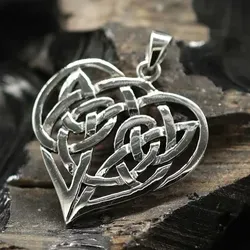 Drachensilber Keltisches Herz Anhänger aus 925 Silber von Drachensilber