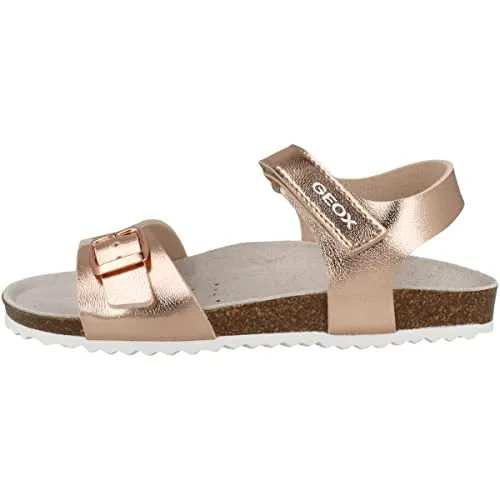 Geox Damen Adriel Girls Sandal, Rose Gold, 37 EU in rosegold von Geox