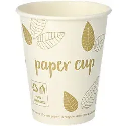 PAPSTAR pure Einweg Becher Pappe 200 ml 92 mm Creme 50 Stück