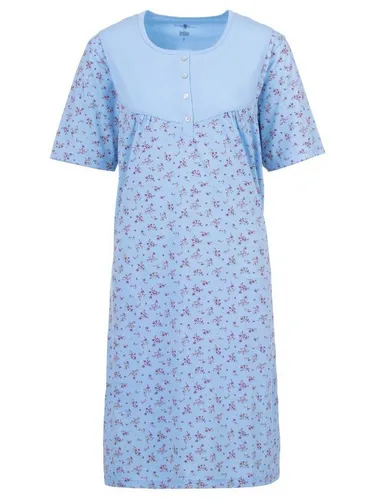 zeitlos Nachthemd Nachthemd Kurzarm - Zweigen/ Blüten
