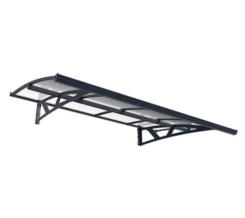 Palram - Canopia Vordach Amsterdam 2230 | Anthrazit - Außenanbau mit extrem stabilem Vordach in elegantem Design, einfache Selbstmontage und 3 Jahre Herstellergarantie.