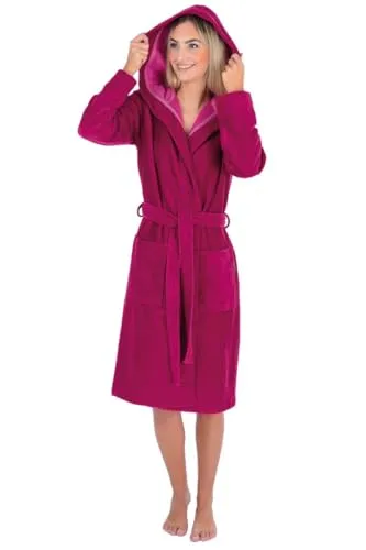 wewofashion Damen Bademantel by Otto Werner 4110 Fuchsia Gr. XS