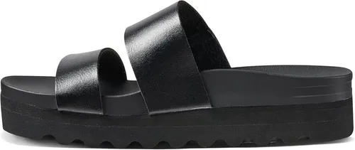 Reef Damen Cushion Vista HI Sandale - Schwarz, 38,5 EU - Stylische Plateausandale in Größe 38,5, mit gepolstertem Fußbett für höchsten Komfort und ideal für warme Sommertage.