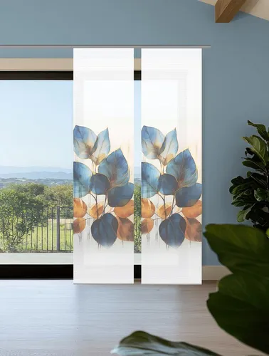 HOME in green Schiebegardine THALIN (2 St) – Halbtransparent in Bambusoptik - Der Schiebevorhang THALIN vereint modernes Design mit Funktionalität. Ideal als Fensterdekoration oder Raumteiler, sorgt er für Licht und Privatsphäre. Einfach anzubringen, aus recyceltem Material, passend für jeden Einrichtungsstil.