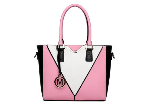 Miss Lulu Handtasche Damen Handtasche mit V-förmigem Design und abnehmbarem Schultergurt