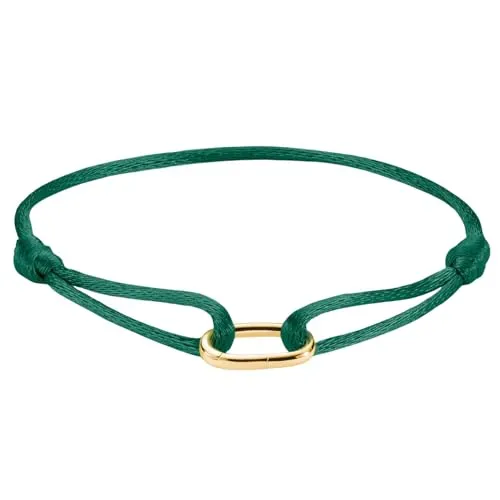 THOMAS SABO Vergoldetes Textilarmband Connect in Grün von THOMAS SABO