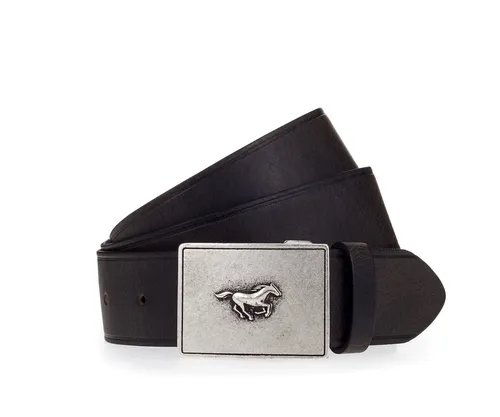 MUSTANG Ledergürtel 40mm aus echtem Leder - Hochwertiger Gürtel aus 100% echtem Leder, ideal für lässige Outfits und mit einem stilvollen unifarbenen Design in Dunkelbraun.