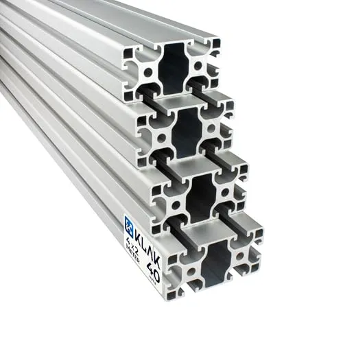 tktrading24 Profil 4x Alu Profil 40x80mm 2m - Hochwertiges Montageprofil - 4 Stück Aluminium-Systemprofil 40x80mm, ideal für Konstruktionen. Eloxierte, rostfreie Oberfläche für Langlebigkeit und Stabilität.
