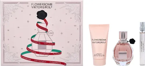 Edp Spray 50ml/Edp 10ml/Body Lotion 50ml Viktor & Rolf Flowerbomb Giftset