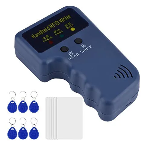 kHz RFID Reader Writer RFID-Kartenkopierer EM4100 EM410X Handheld-RFID-ID-Karten-Duplikator mit 6 ID-Karten und Tags für Community, Schule, Büro usw. 125