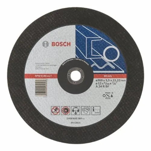 Bosch Professional 1x Trennscheibe Gerade Expert for Metal (für Metall, A 24 R BF, Ø 300 mm, 3.5 mm, Zubehör für Winkelschleifer)