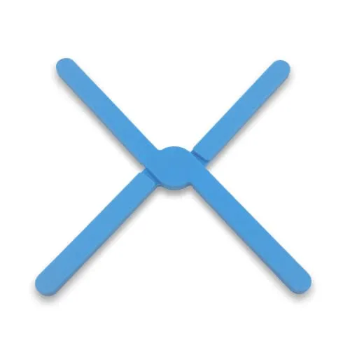 Lmyzcbzl Silikon Topfuntersetzer, Multifunktional, Kreuzdesign, Rutschfest, Faltbar, Blau