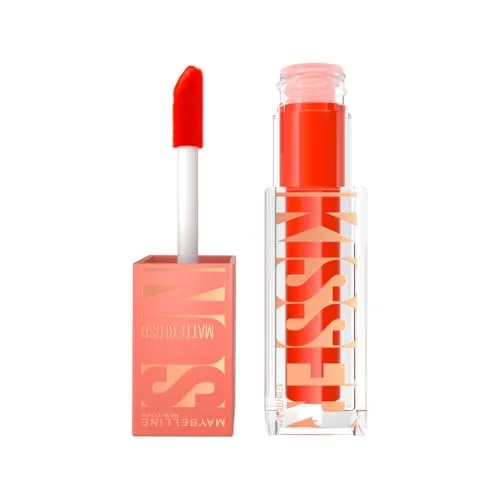 Maybelline New York Sunkisser Matte Haze Blush, Nahtlos mit der Haut verschmelzendes mattes Rouge mit XL Plüsch-Applikator, Farbe 35, Spritzy Orange, 4,7 ml
